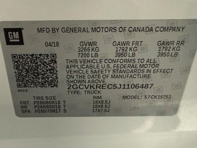 2018 Chevrolet Silverado 1500 LT LT2