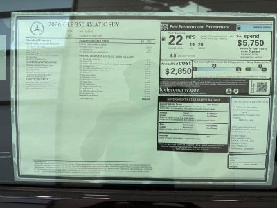 2026 Mercedes-Benz GLE GLE 350 4MATIC®
