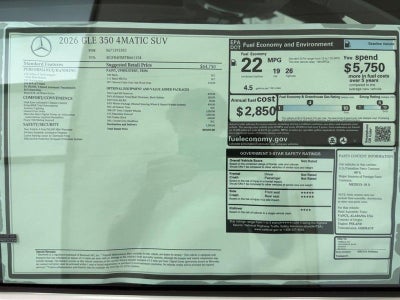 2026 Mercedes-Benz GLE GLE 350 4MATIC®