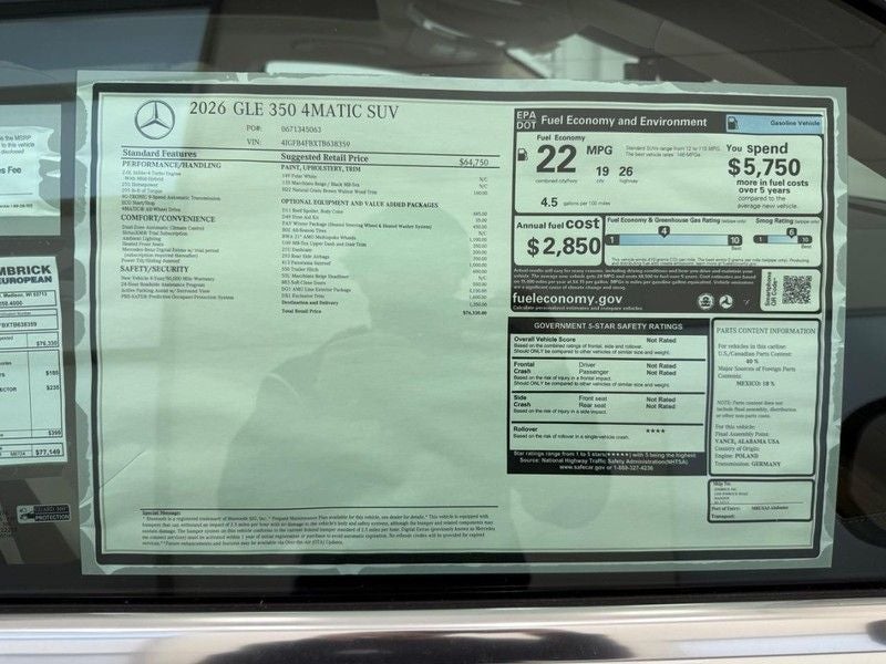 2026 Mercedes-Benz GLE GLE 350 4MATIC®