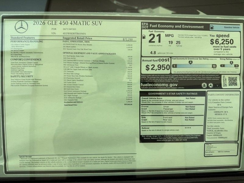 2026 Mercedes-Benz GLE GLE 450 4MATIC®