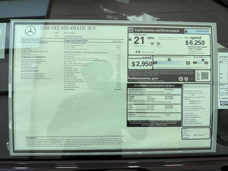 2026 Mercedes-Benz GLE GLE 450 4MATIC®