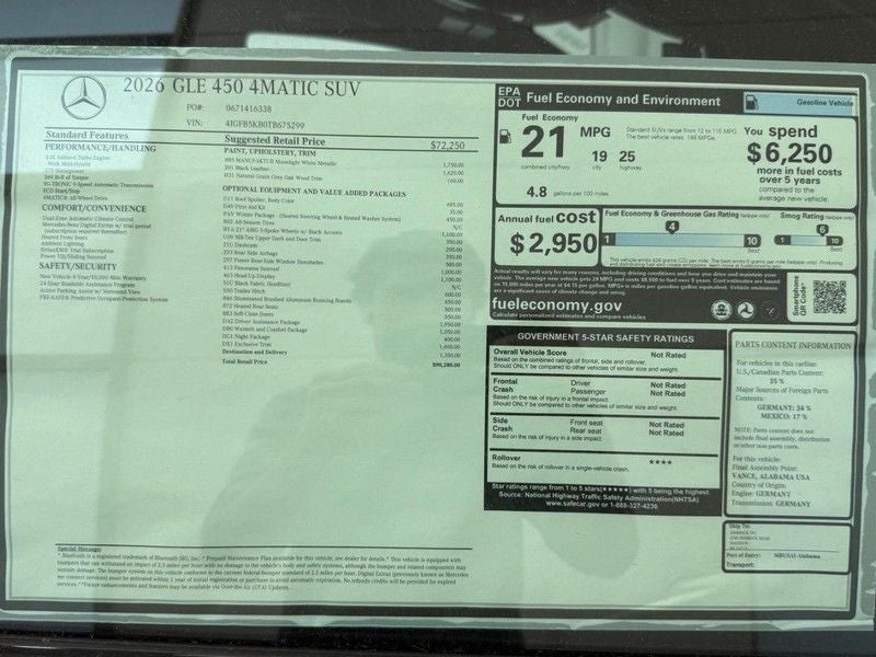 2026 Mercedes-Benz GLE GLE 450 4MATIC®