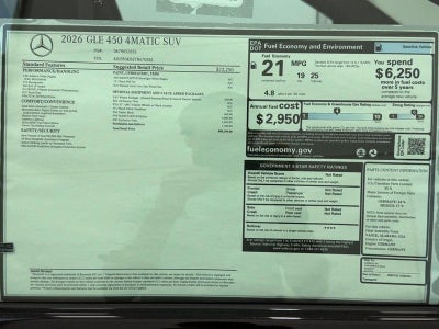 2026 Mercedes-Benz GLE GLE 450 4MATIC®