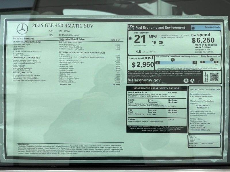 2026 Mercedes-Benz GLE GLE 450 4MATIC®