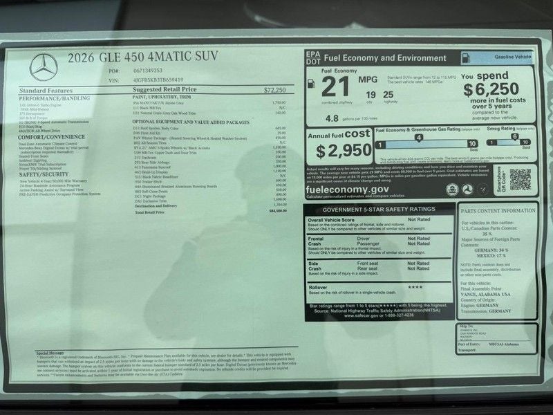 2026 Mercedes-Benz GLE GLE 450 4MATIC®