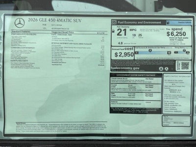 2026 Mercedes-Benz GLE GLE 450 4MATIC®