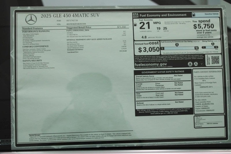 2025 Mercedes-Benz GLE GLE 450 4MATIC®