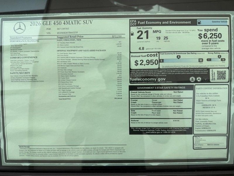 2026 Mercedes-Benz GLE GLE 450 4MATIC®