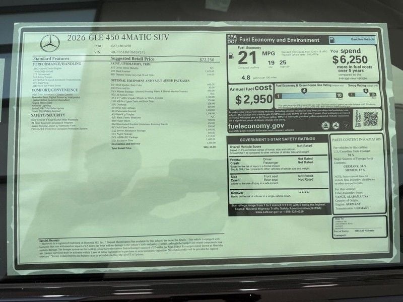 2026 Mercedes-Benz GLE GLE 450 4MATIC®