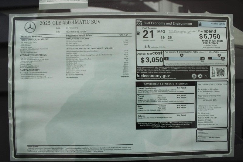 2025 Mercedes-Benz GLE GLE 450 4MATIC®