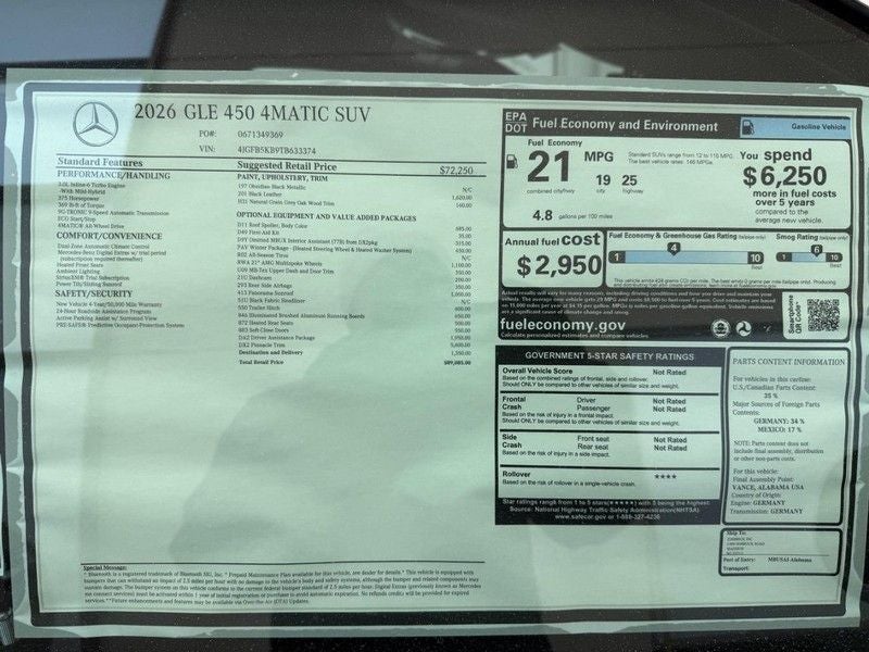 2026 Mercedes-Benz GLE GLE 450 4MATIC®