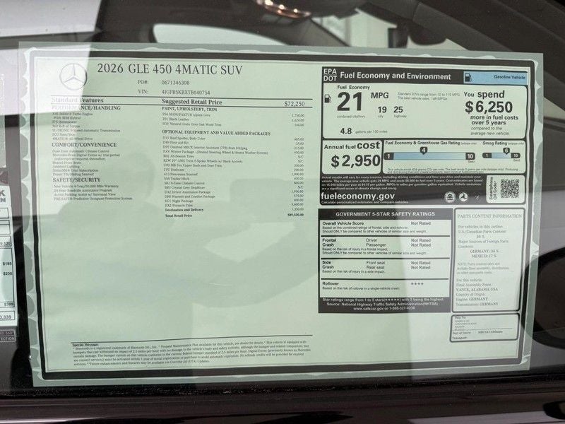 2026 Mercedes-Benz GLE GLE 450 4MATIC®