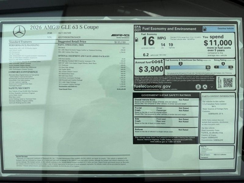 2026 Mercedes-Benz GLE GLE 63 S AMG® 4MATIC®