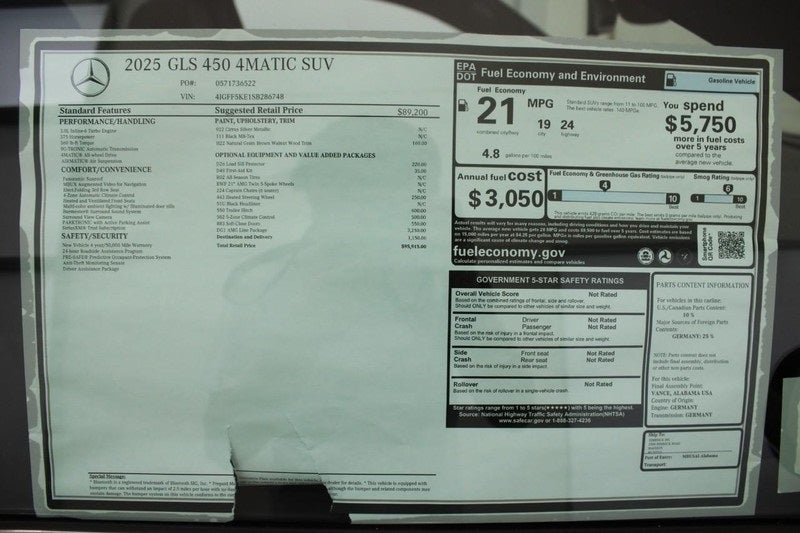 2025 Mercedes-Benz GLS GLS 450 4MATIC®