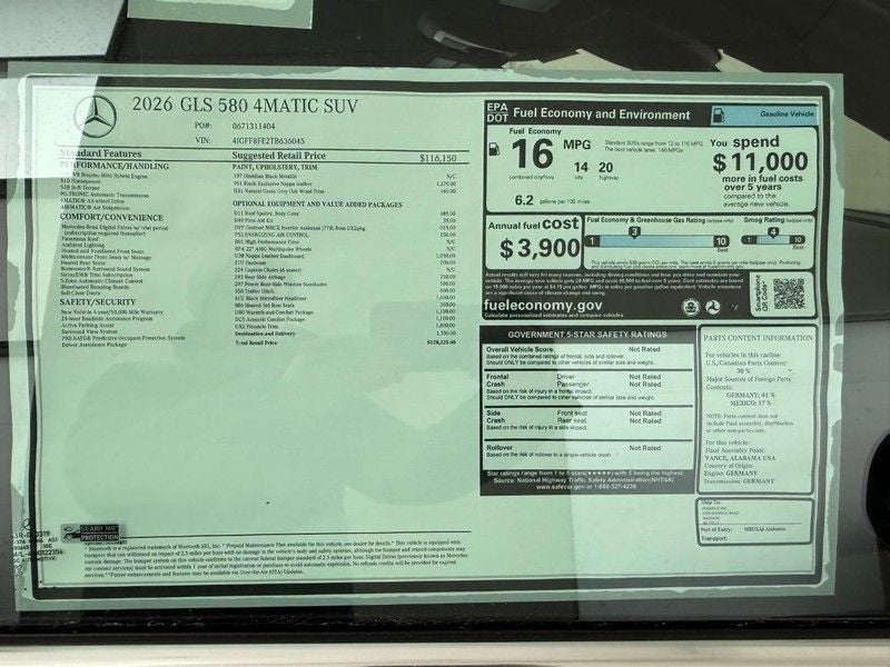2026 Mercedes-Benz GLS GLS 580 4MATIC®