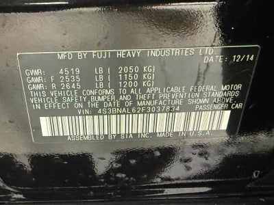 2015 Subaru Legacy 2.5i Limited