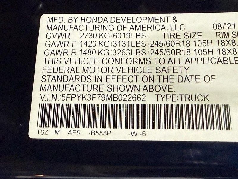 2021 Honda Ridgeline RTL-E