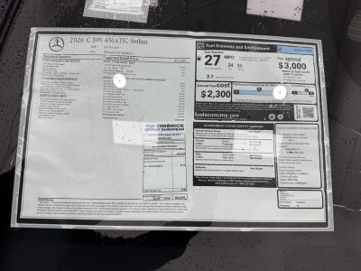 2026 Mercedes-Benz C-Class C 300 4MATIC®