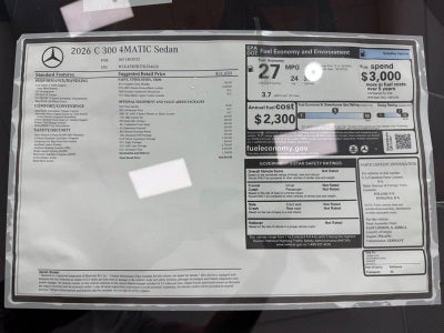 2026 Mercedes-Benz C-Class C 300 4MATIC®