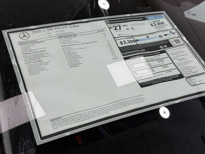 2026 Mercedes-Benz C-Class C 300 4MATIC®