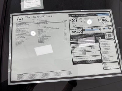 2026 Mercedes-Benz E-Class E 350 4MATIC®