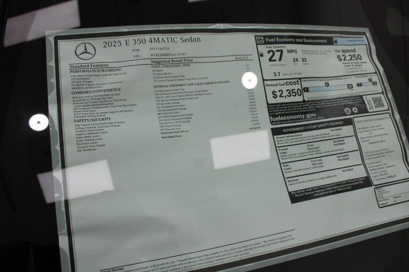 2025 Mercedes-Benz E-Class E 350 4MATIC®