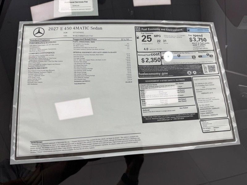 2027 Mercedes-Benz E-Class E 450 4MATIC®