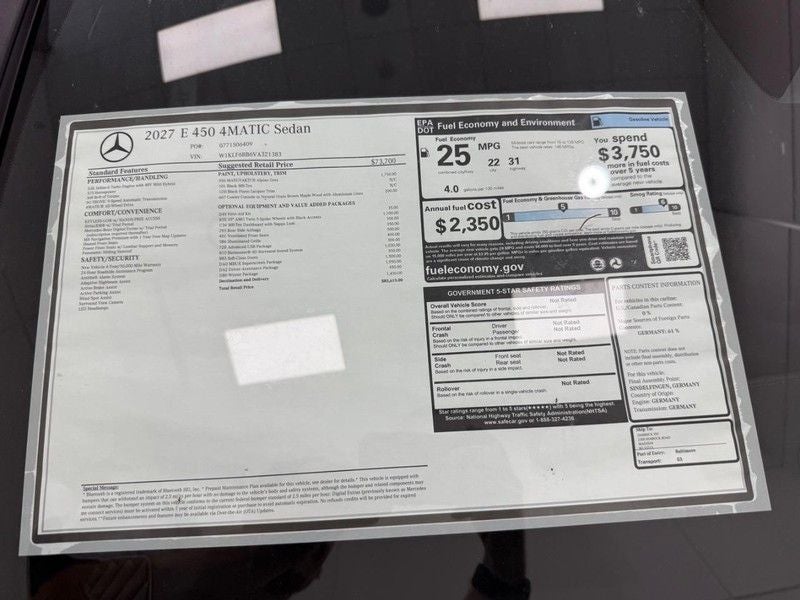 2027 Mercedes-Benz E-Class E 450 4MATIC®