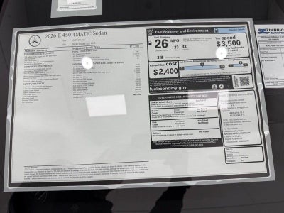 2026 Mercedes-Benz E-Class E 450 4MATIC®