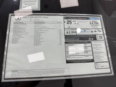 2027 Mercedes-Benz E-Class E 450 4MATIC®