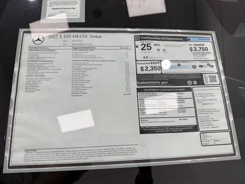 2027 Mercedes-Benz E-Class E 450 4MATIC®