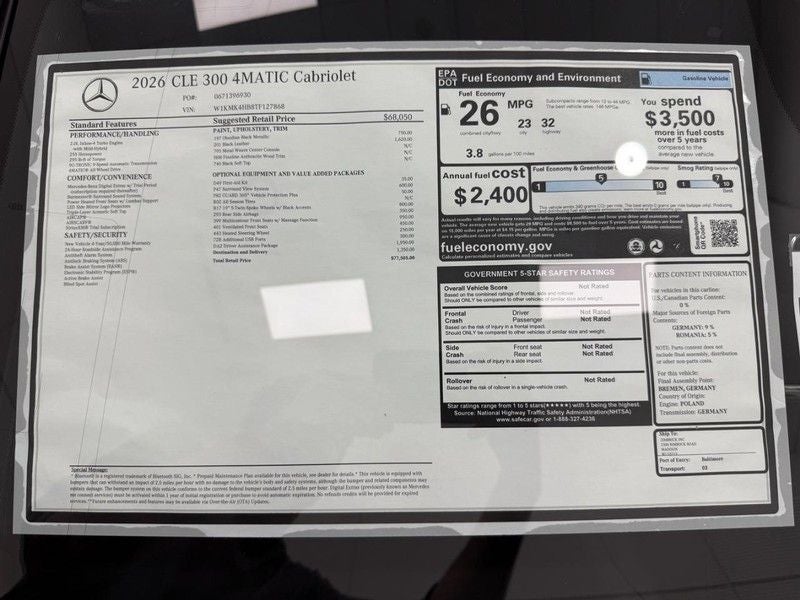 2026 Mercedes-Benz CLE CLE 300 4MATIC®