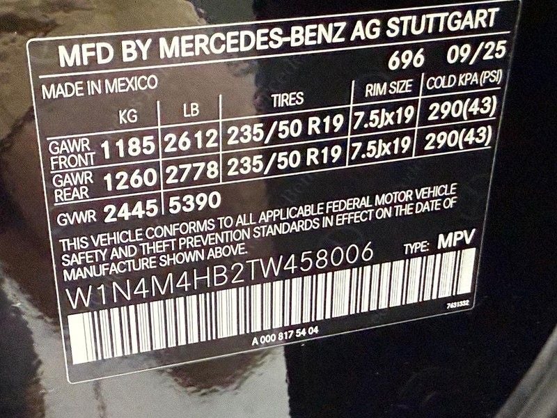 2026 Mercedes-Benz GLB GLB 250 4MATIC®