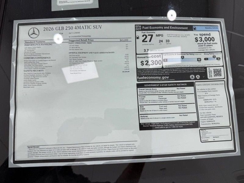 2026 Mercedes-Benz GLB GLB 250 4MATIC®