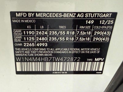 2026 Mercedes-Benz GLB GLB 250 4MATIC®