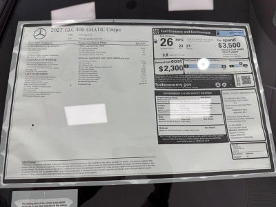 2027 Mercedes-Benz GLC GLC 300 Coupe 4MATIC®