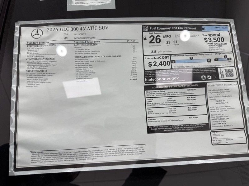 2026 Mercedes-Benz GLC GLC 300 4MATIC®