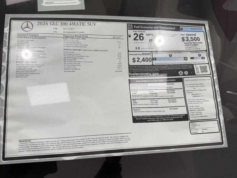 2026 Mercedes-Benz GLC GLC 300 4MATIC®