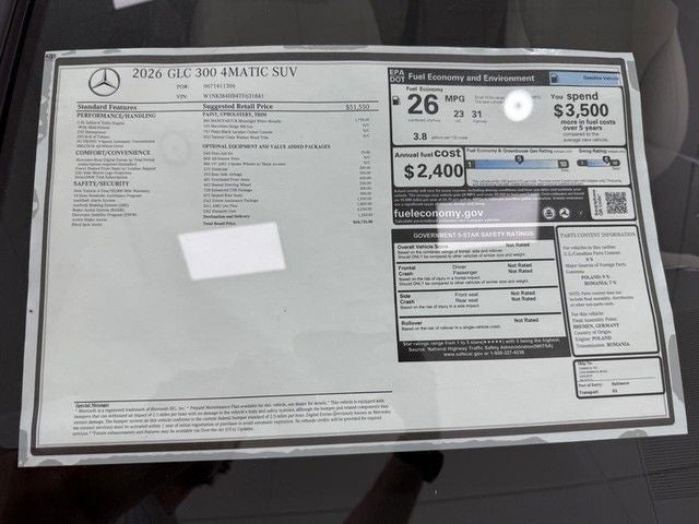 2026 Mercedes-Benz GLC GLC 300 4MATIC®