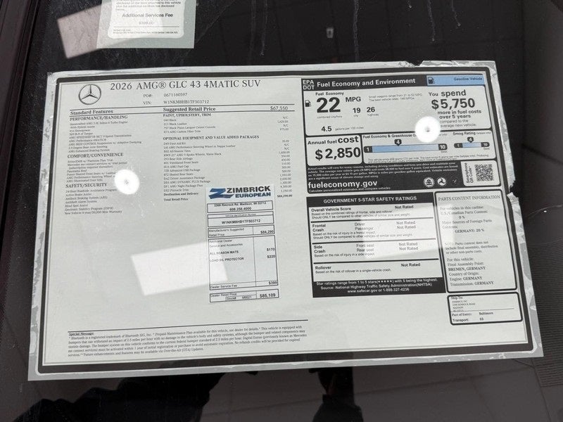 2026 Mercedes-Benz GLC GLC 43 AMG® 4MATIC®