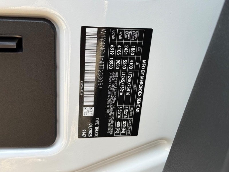 2026 Mercedes-Benz Sprinter 2500 Cargo 170 WB High Roof