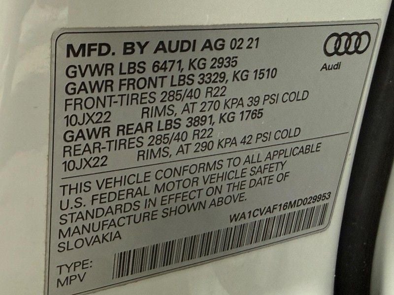 2021 Audi Q8 55 Prestige quattro