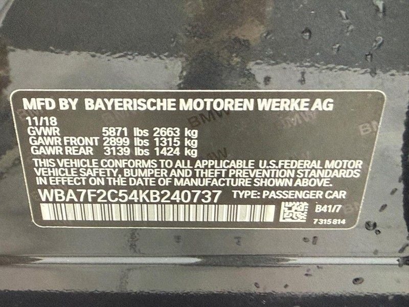 2019 BMW 7 Series 750i xDrive