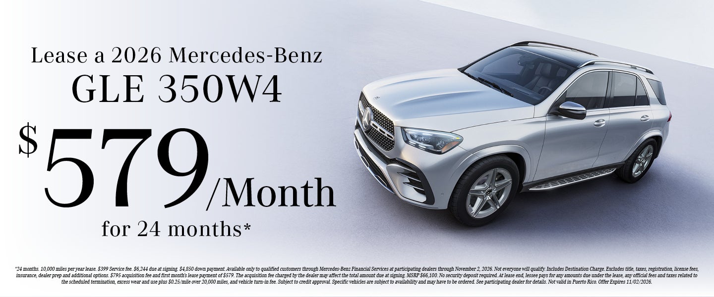 Lease 2026 GLE 350W4 for $579/month
